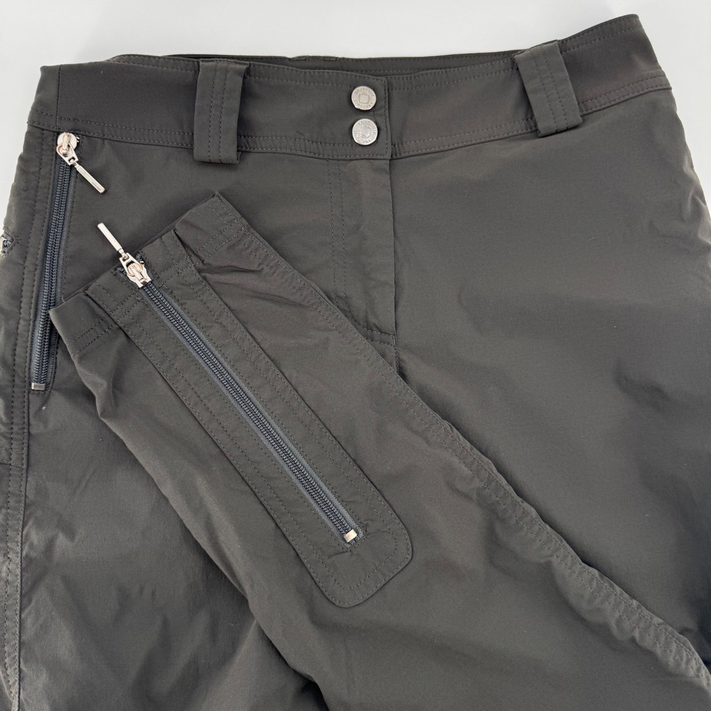 Anatomie Skyler Travel Pants Womens Small Charcoal Grey Slim Leg Zip Pockets